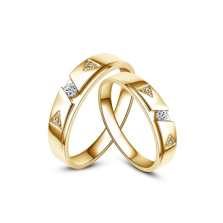 Alliances diamants - Or jaune - Alliances Duo - 1