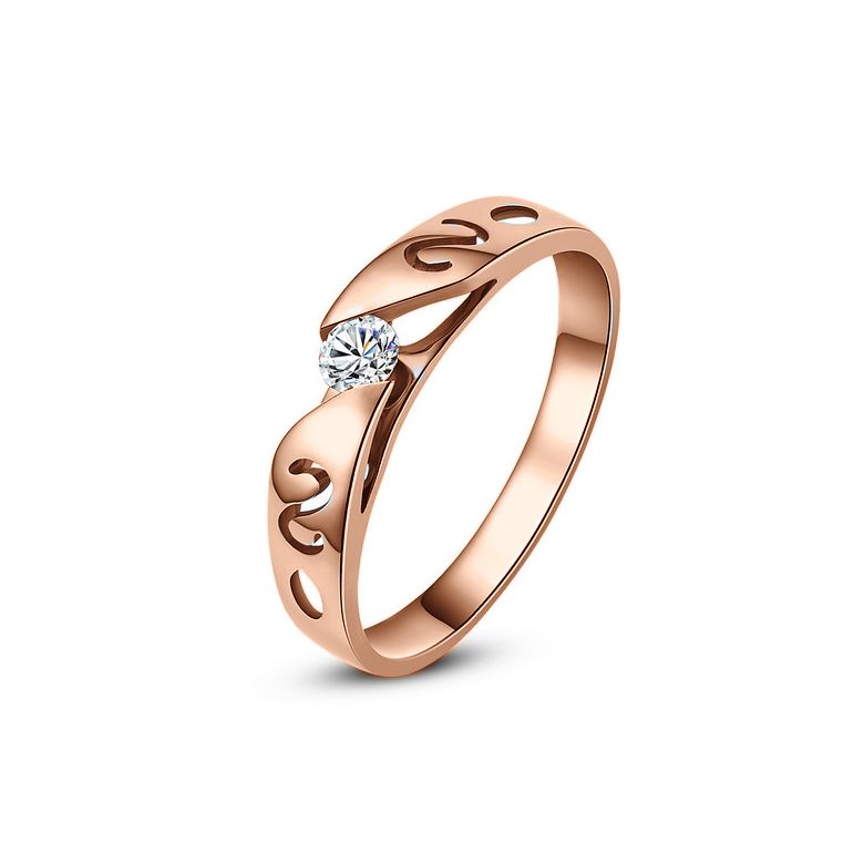 Mon alliance de mariage - Alliance originale or rose, diamant - Homme - 1