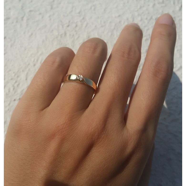 Alliance mariage - Platine - Diamant - 6