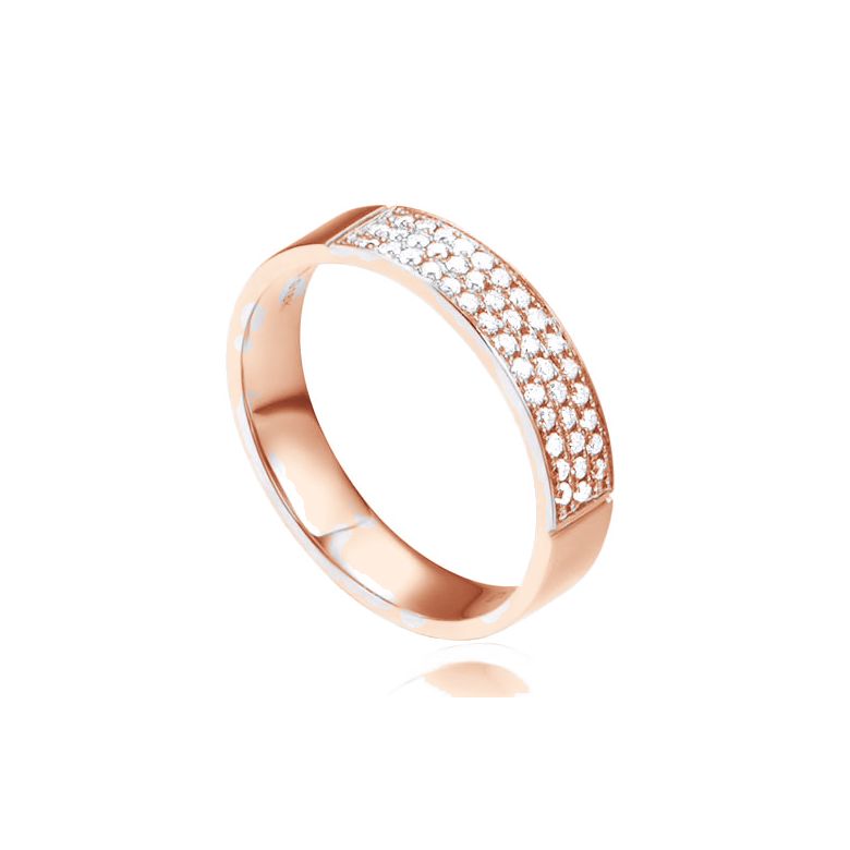 Alliance Or Rose Jaq - Alliance de Fiançaille en Diamant - Femme | Gemperles - 1