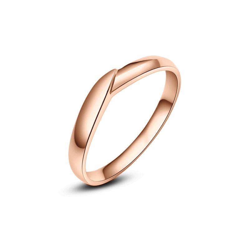 Alliance de mariage homme - Or rose - Diamant - 1