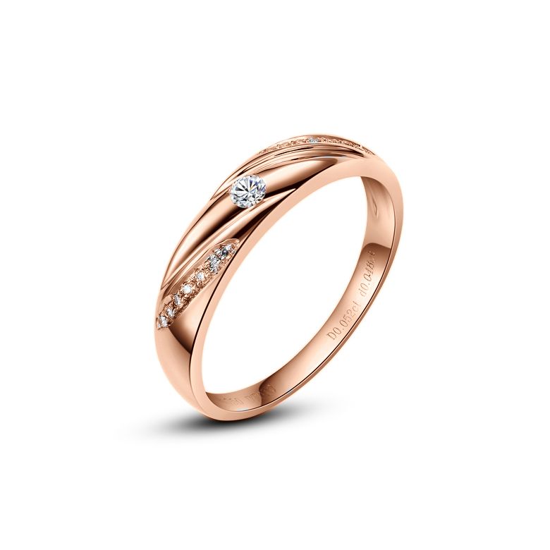 Alliance Stewart- Alliance or rose diamants - Alliance Homme - 1