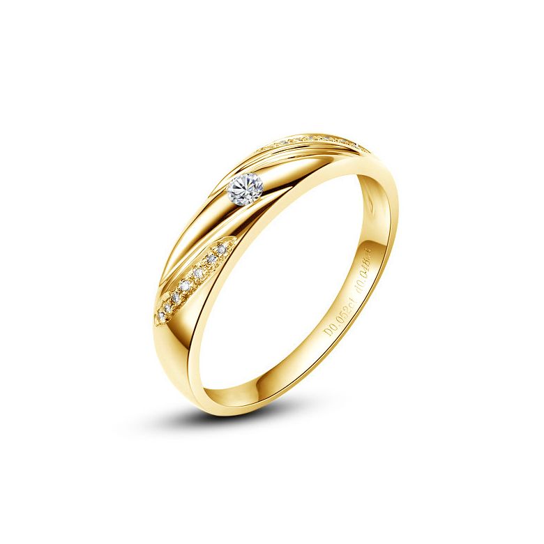Alliance Stewart- Alliance or jaune diamants - Alliance Homme - 1
