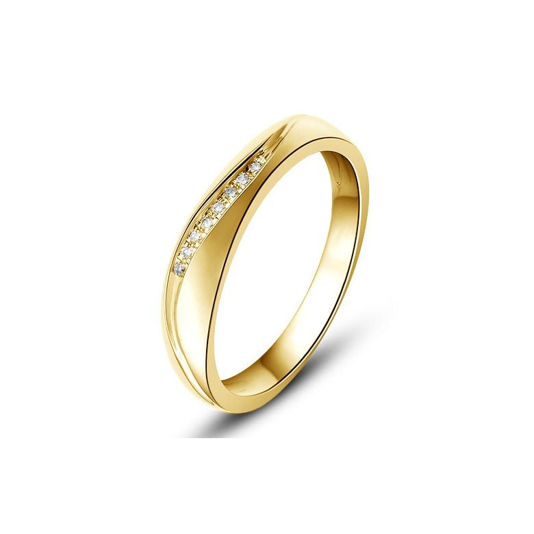 Alliance or mariage - Alliance diamants - Or jaune, Femme - 1