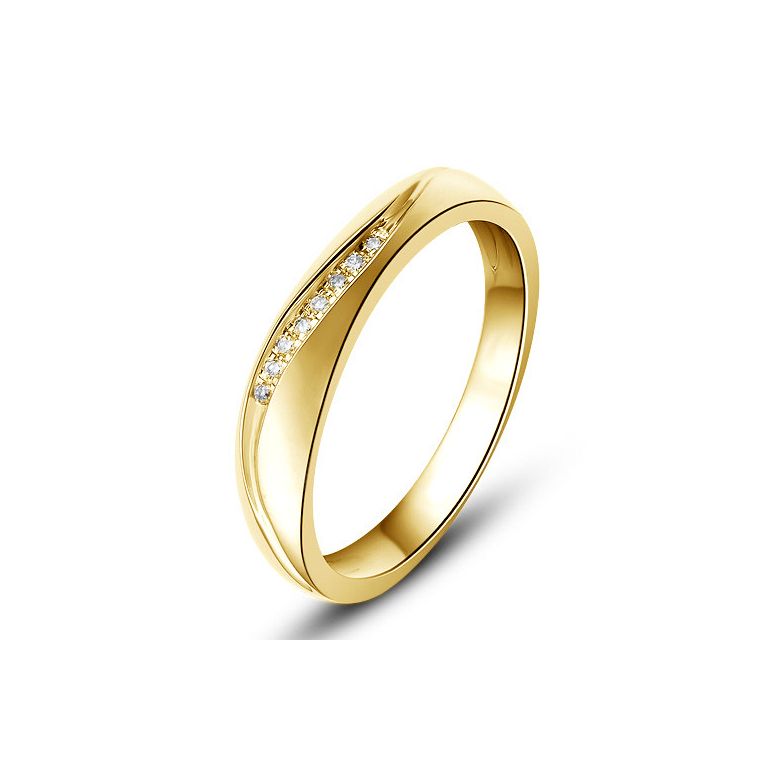 Alliance or mariage - Alliance diamants - Or jaune, Homme - 1