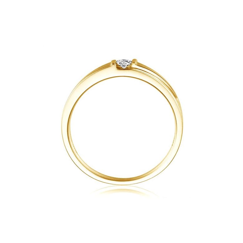 Alliance diamant sertissage demi clos - Métal or jaune 18cts - Femme - 6