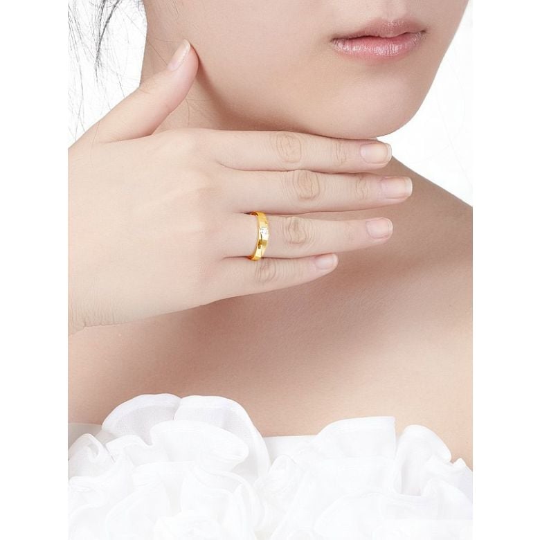 Alliance diamant sertissage demi clos - Métal or jaune 18cts - Femme - 4