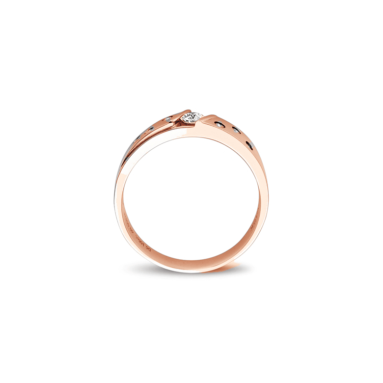 Bague alliance constellation diamantée - En or rose 18cts - Femme | Talia - 4