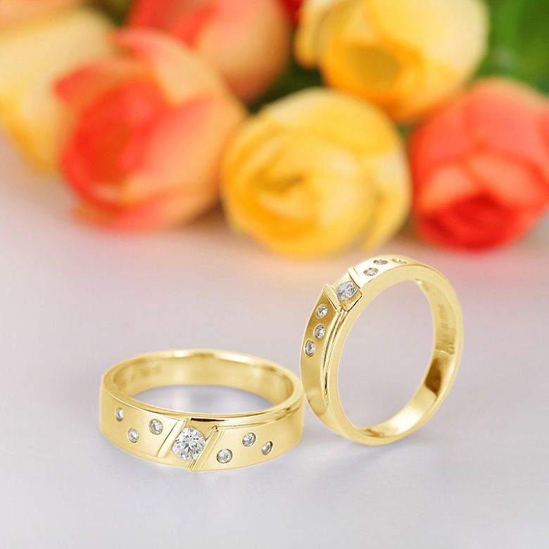 Bague alliance constellation diamantée - En or jaune 18cts - Homme | Stern - 7