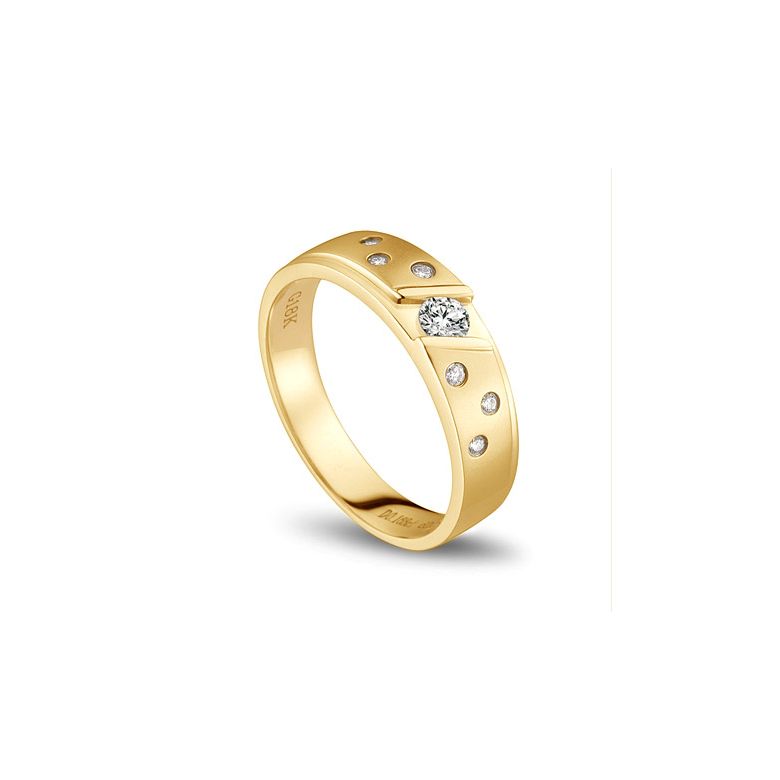 Bague alliance constellation diamantée - En or jaune 18cts - Homme | Stern - 1