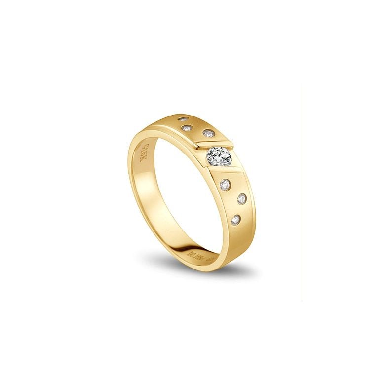 Bague alliance constellation diamantée - En or jaune 18cts - Femme | Yasmina - 1