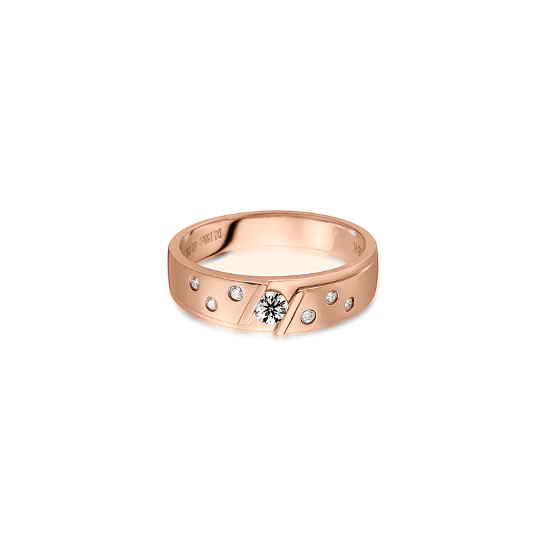 Bague alliance constellation diamantée - En or rose 18cts - Homme  | Stern - 2