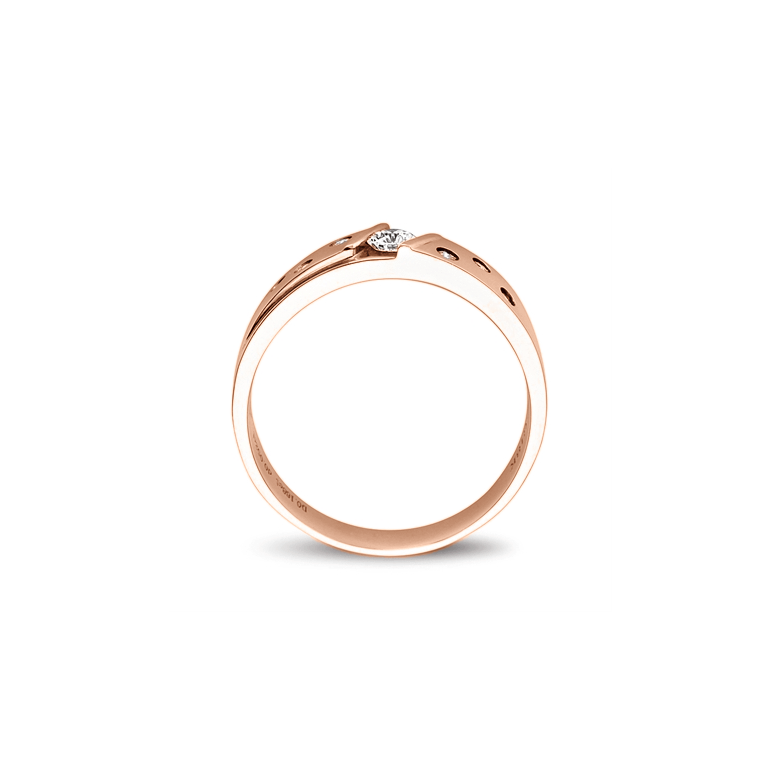 Bague alliance constellation diamantée - En or rose 18cts - Homme  | Stern - 3