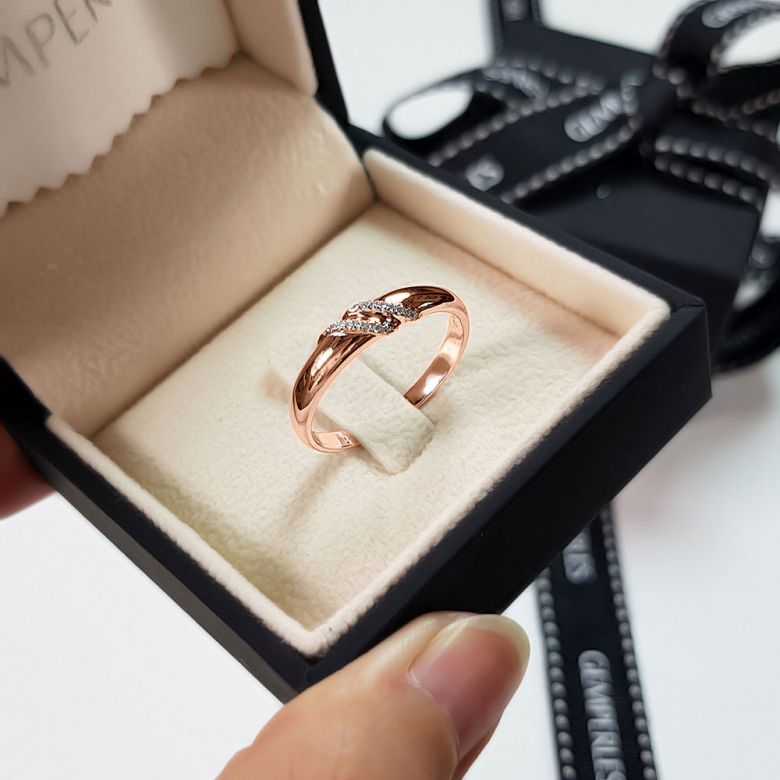 Alliance de Mariage Femme Héloïse - Or Rose & Diamants | Gemperles - 3