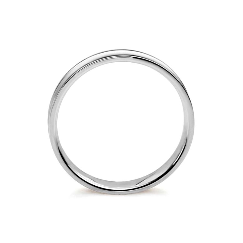 Alliance Femme en or blanc et diamant - Incurvation précieuse - 3