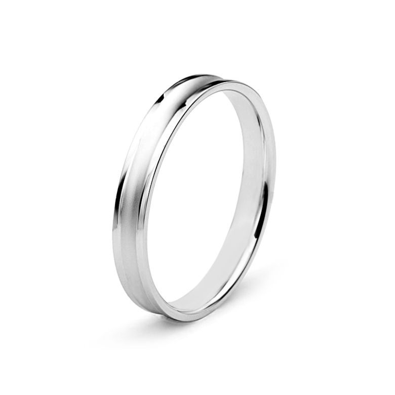 Alliance Homme platine - Incurvation précieuse - 1