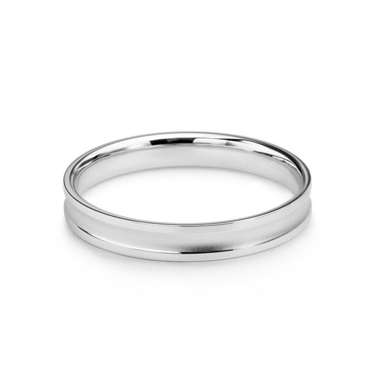 Alliance Homme platine - Incurvation précieuse - 3