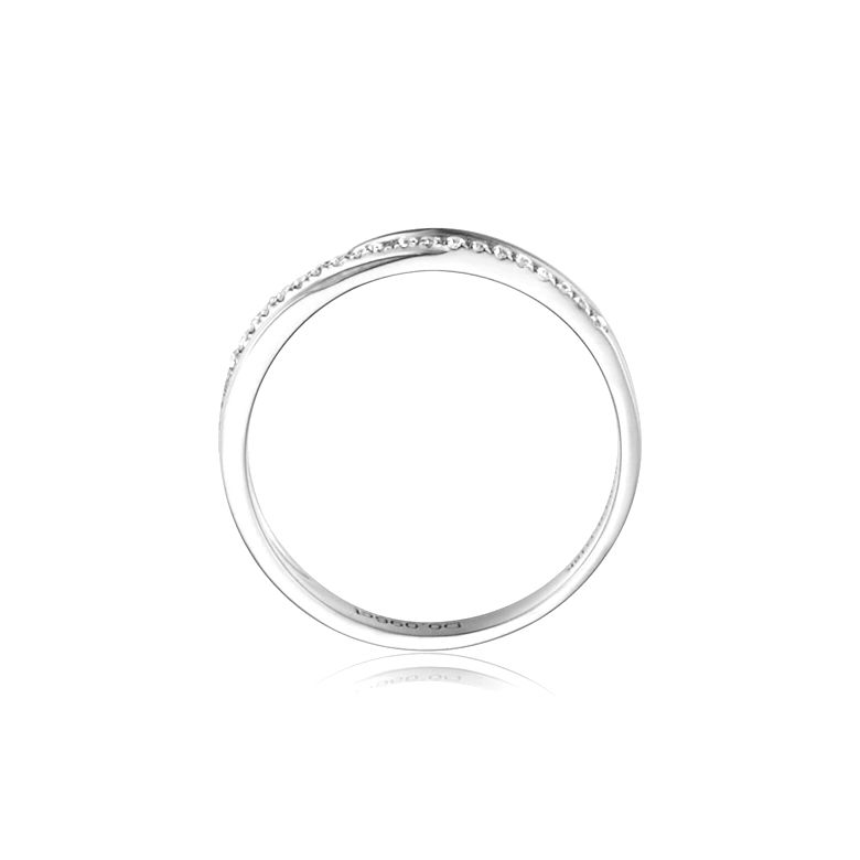 Alliance anneau de prestige. Union symbolique. Diamants, or blanc - 8