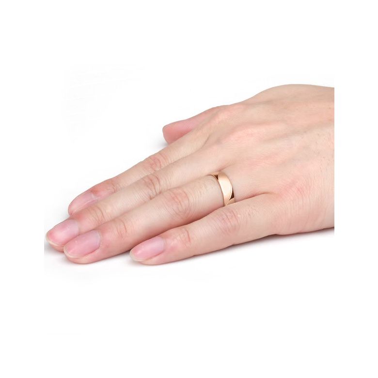 Alliance homme - Lignes fluides or rose - Polie, brossée - 2