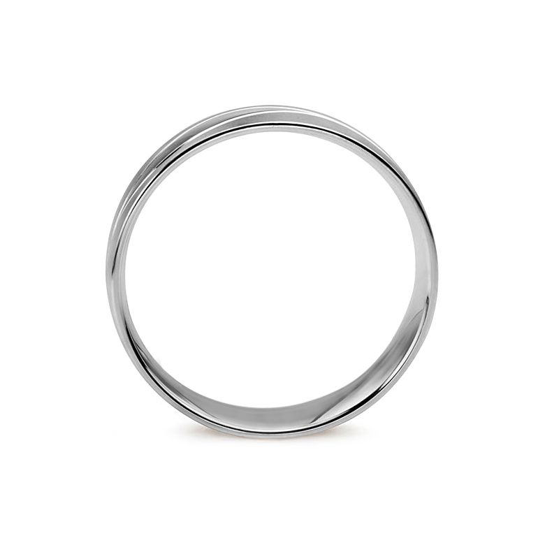 Alliance Homme lignes enchevêtrées - Or blanc 18 carats - 4