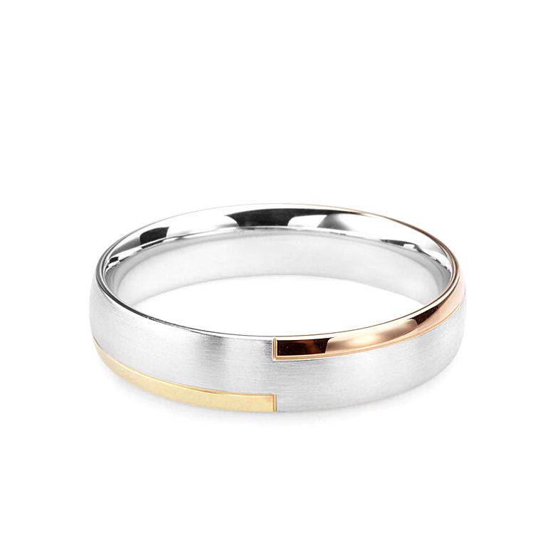 Alliance - Or jaune Or blanc - Or rose - 3 ors - Homme - 3