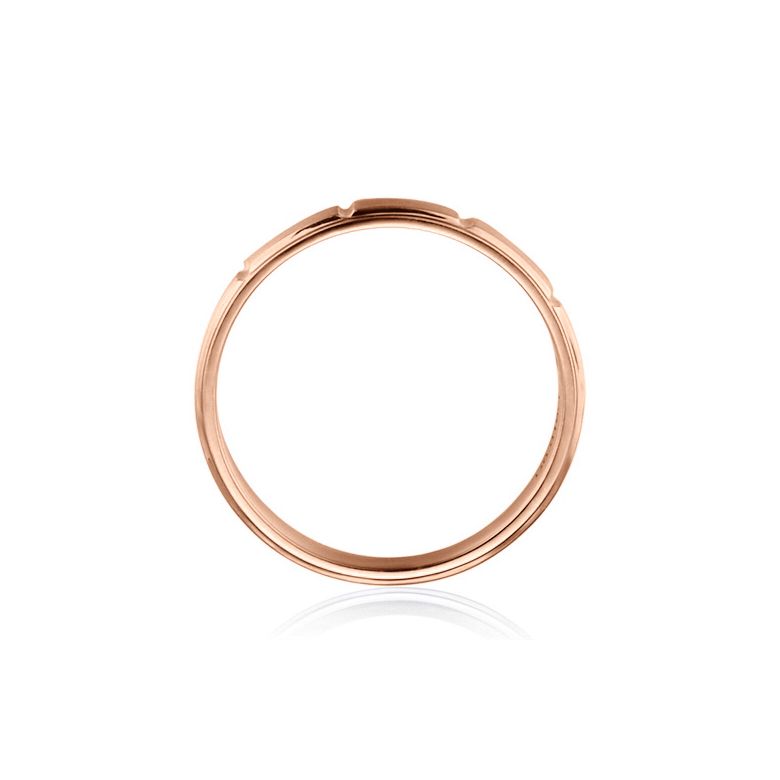 Alliance Homme - Or rose brossé et mate  - 3