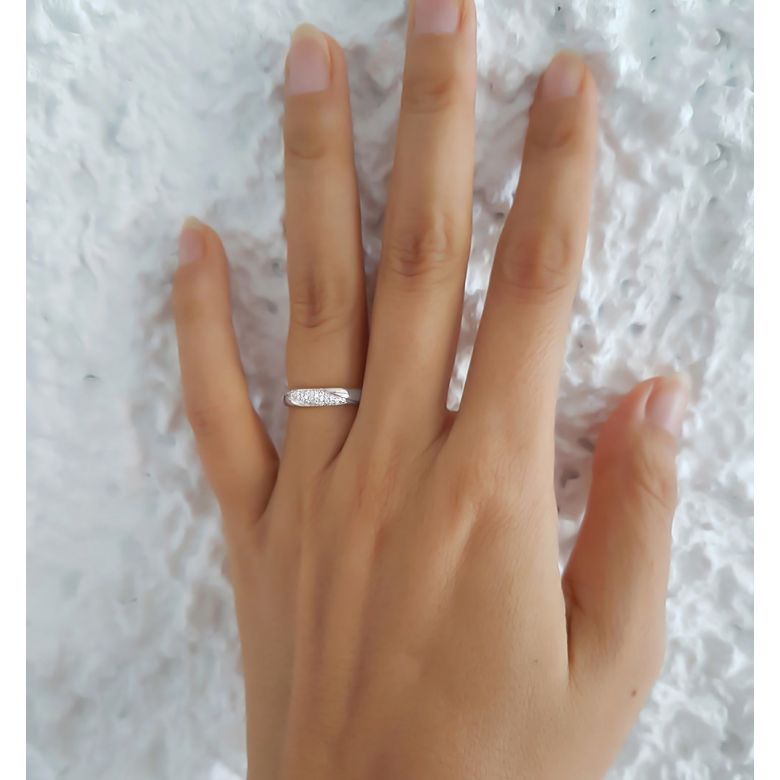 Alliance femme constellation.  Platine & Diamants | Autour de moi pour madame - 6