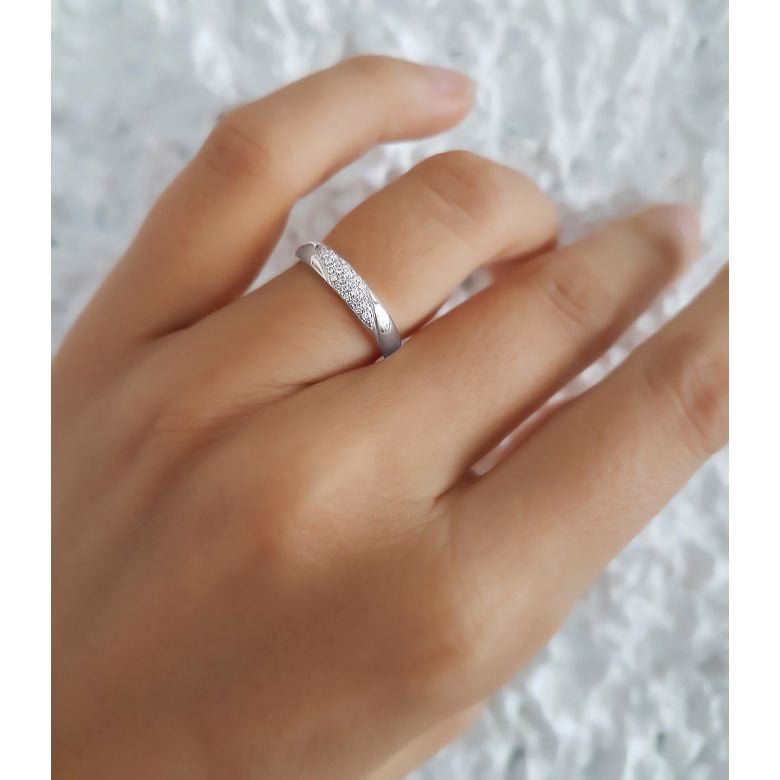 Alliance femme constellation - Or blanc - Diamants | Autour de moi pour madame - 6