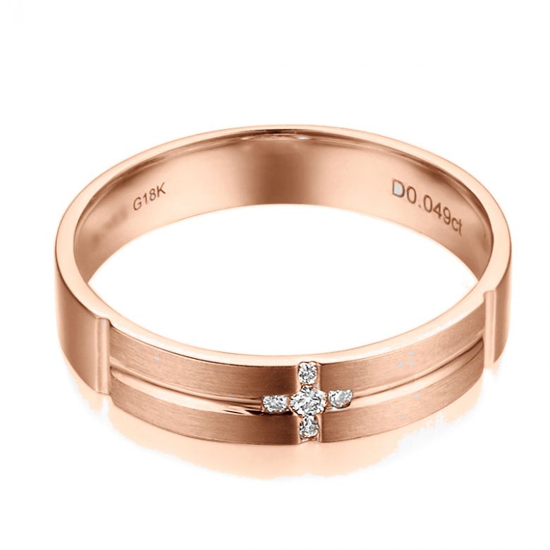 Alliance Homme - Or rose 18 carats brossé et mat | Rodrigue - 2