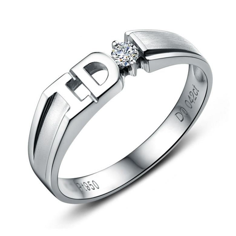 Alliance I DO - Alliance femme Or blanc - Diamant - 4