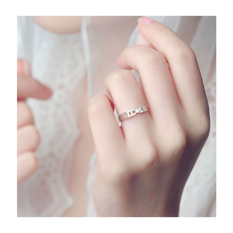 Alliance I DO - Alliance femme Or blanc - Diamant - 2