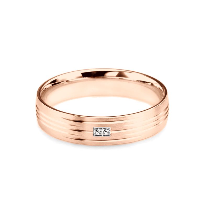 Alliance pour femme - Or Rose et diamants | Une vie avec toi - 3