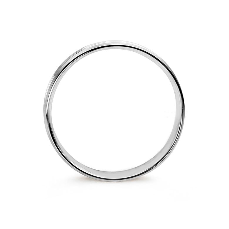 Alliance homme striée - Platine | Une vie avec toi - 4