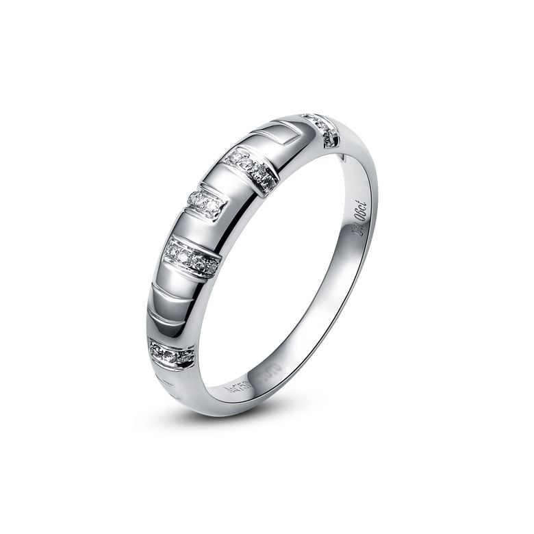 Bague Platine et Diamants pour homme | Toi et moi - 1