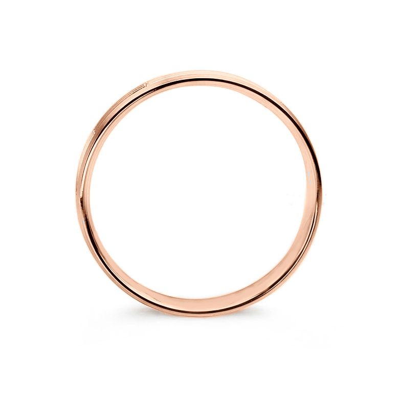 Alliance homme striée - Or rose 18 carats | Une vie avec toi - 3