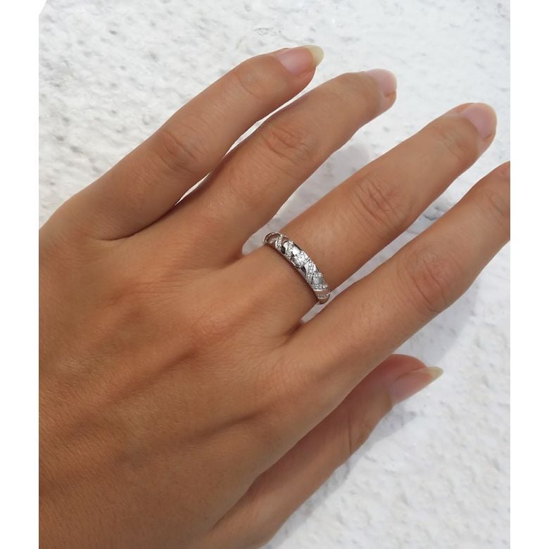 Bague Platine et Diamants pour femme | Toi et moi - 2