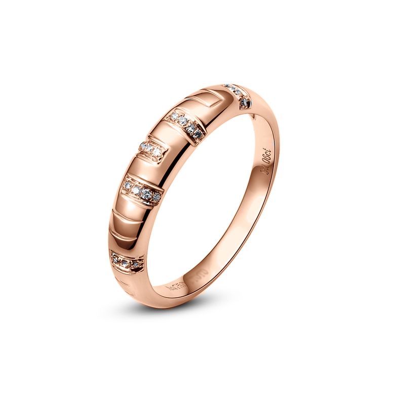 Bague Or rose et Diamants pour homme | Toi et moi - 1