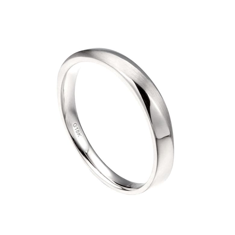 Alliance moderne Homme en Or blanc et Diamant | Ovidio - 1