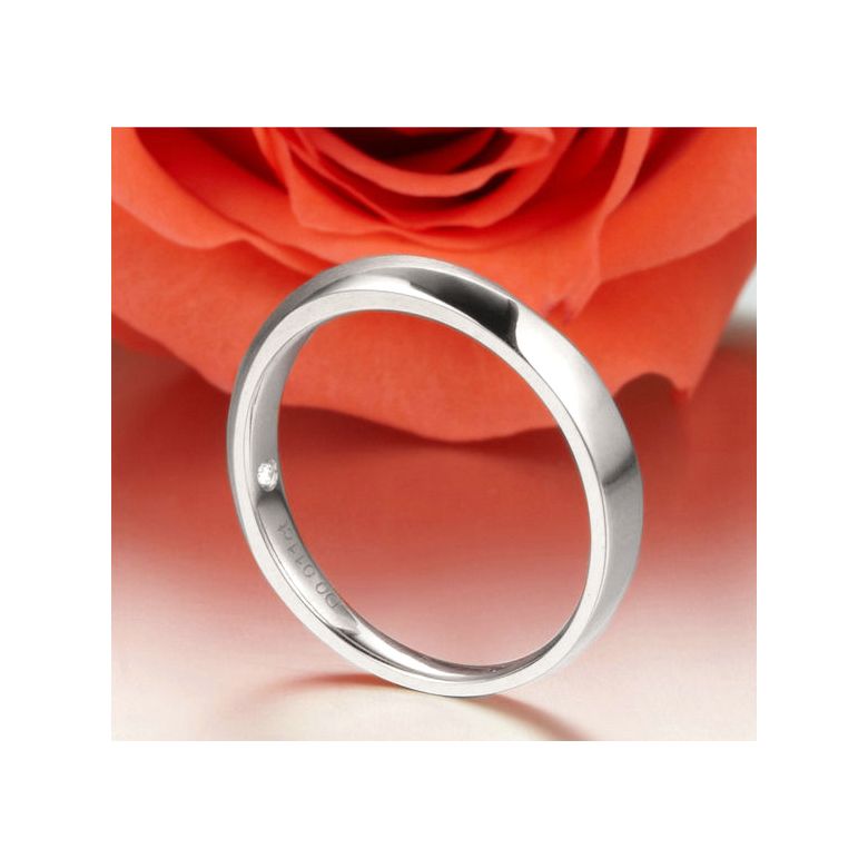 Alliance moderne Homme en Or blanc et Diamant | Ovidio - 4