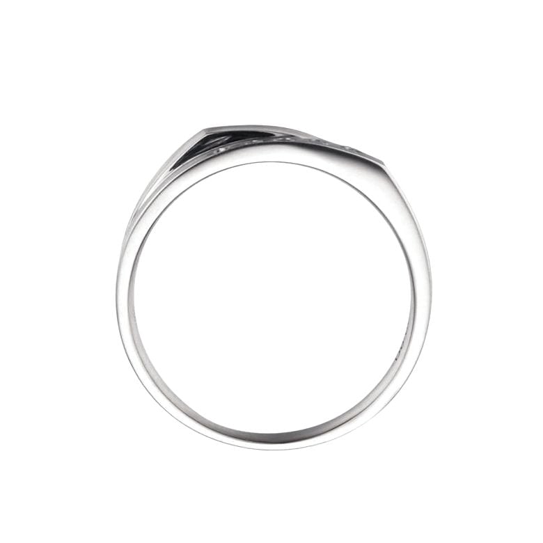 Alliance mariage 2 anneaux en 1. Homme moderne Or blanc - 5