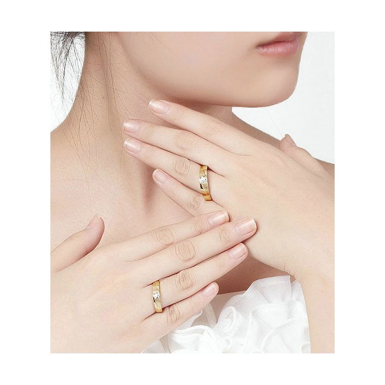 Alliance Giuliana Brossée et Polie Or Jaune, Diamant - Femme | Gemperles - 2