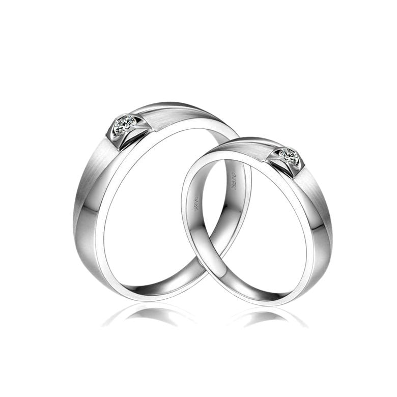 Alliances diamants or blanc - Alliances Couple | Giuliana & Renzo - 1