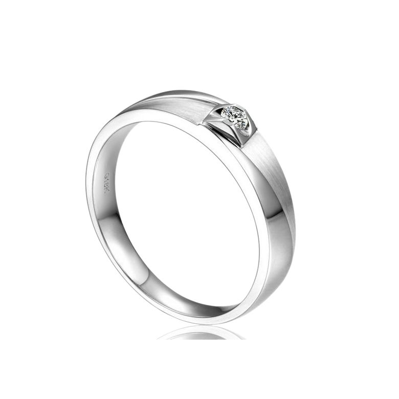 Alliance Giuliana Brossée et Polie Or Blanc, Diamant - Femme | Gemperles - 1