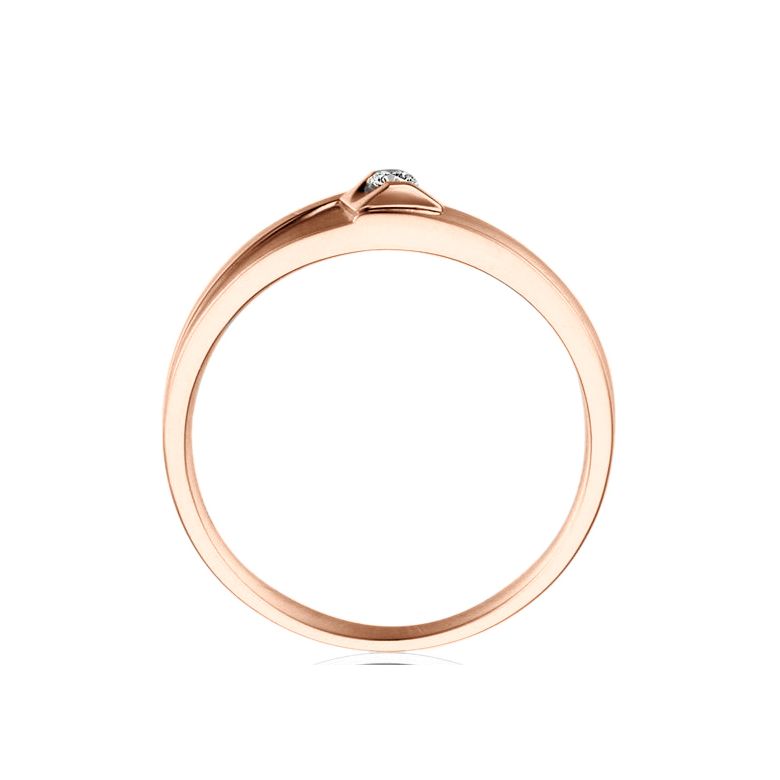 Alliance Giuliana Brossée et Polie Or Rose, Diamant - Femme | Gemperles - 4