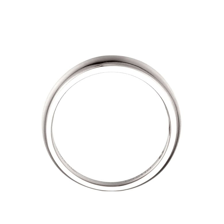 Alliance bombée Platine Messieurs. 1 diamant 0.010ct | Corey - 4