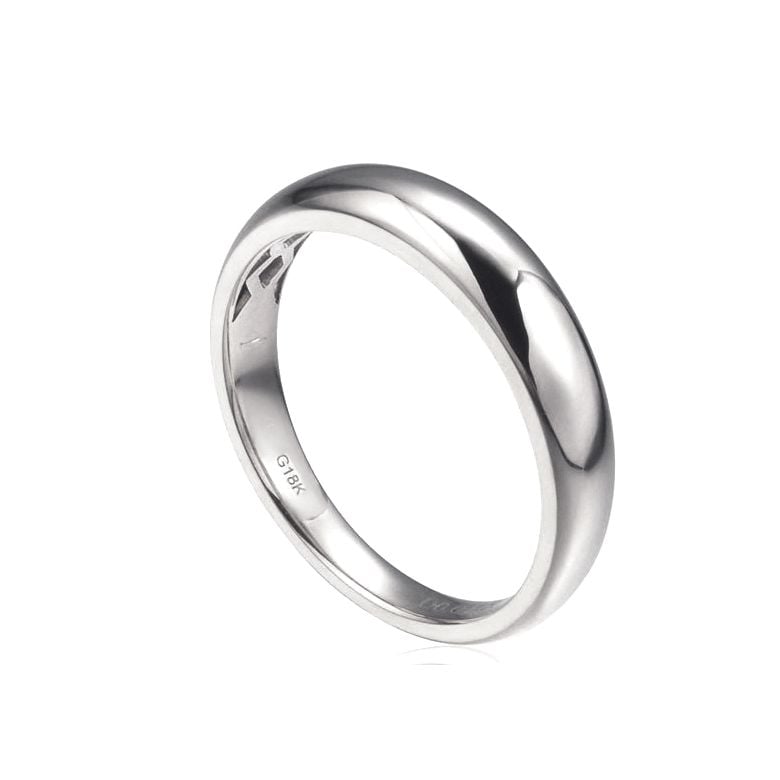 Alliance bombée Platine Messieurs. 1 diamant 0.010ct | Corey - 1