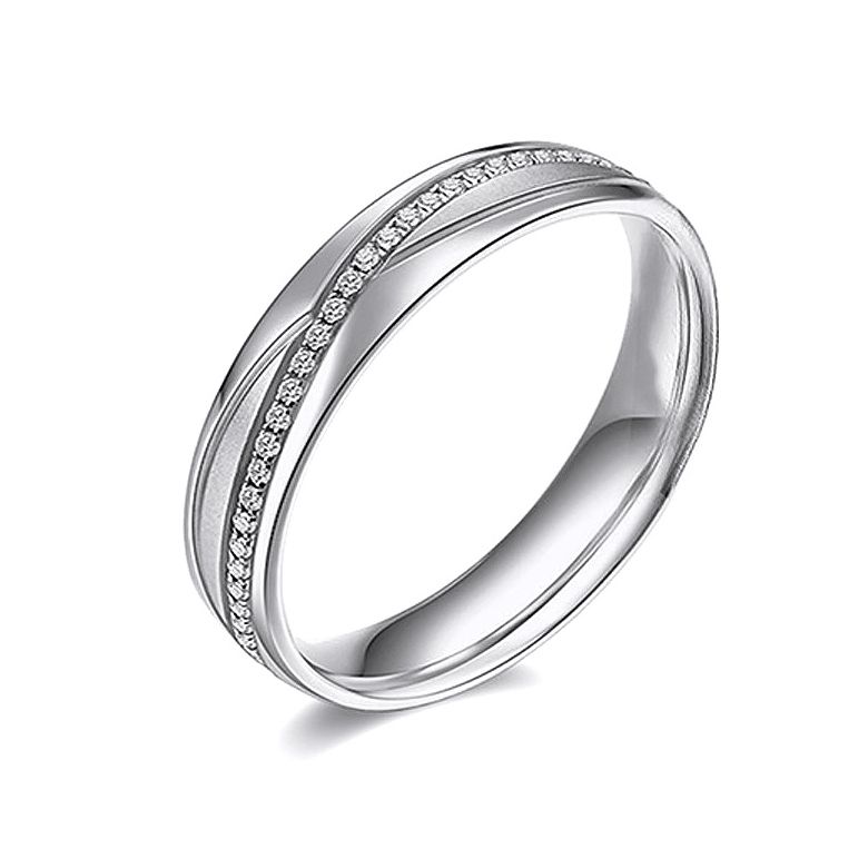 Alliance Femme Étreintes infinies Platine - 1
