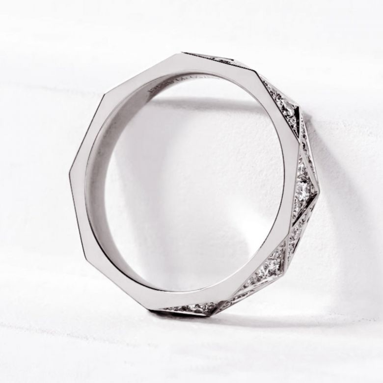 Alliance Triangulaire en Platine PT950 – Quintessence de Luxe - 3