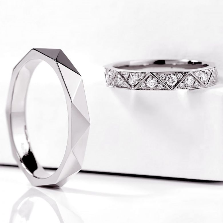 Alliance Triangulaire en Platine PT950 – Quintessence de Luxe - 2
