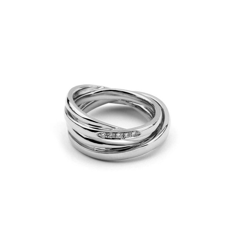 Duo d'alliances 2 anneaux or blanc - Diamants | Marthe & Orli - 3